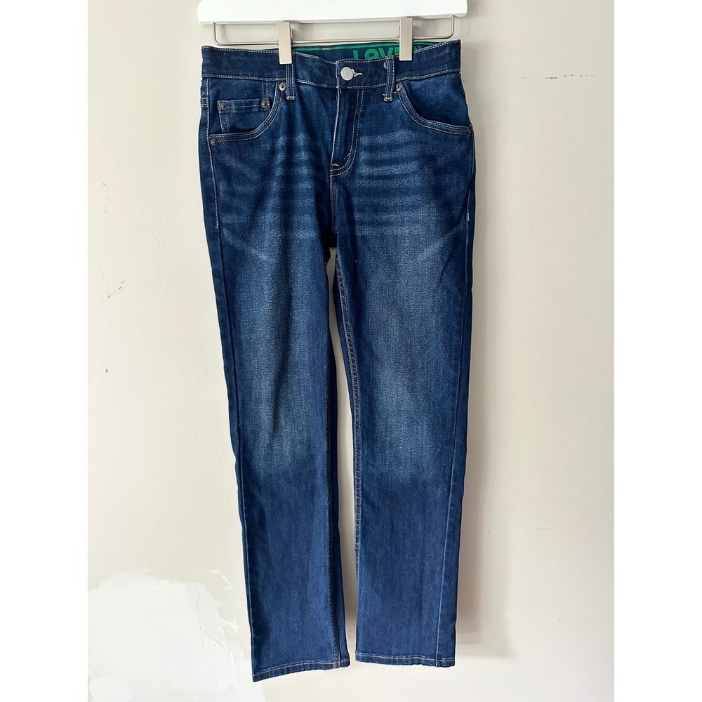 Levis 511 Slim Fit Boys Jeans Size 14 Regular W27 L29 Dark Wash Denim NWOT